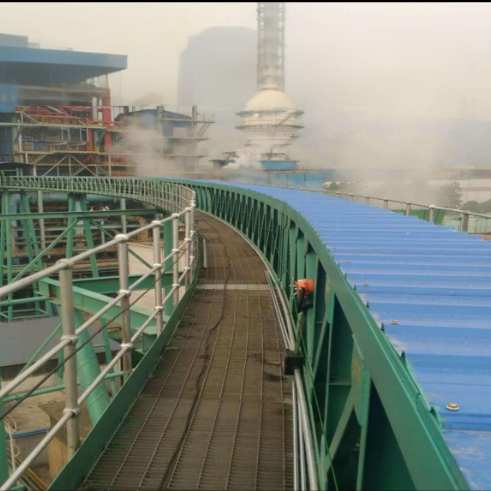 China Φ200mm Pipe Belt Conveyor | 50 t/h Enclosed Coal Transport System wholesale