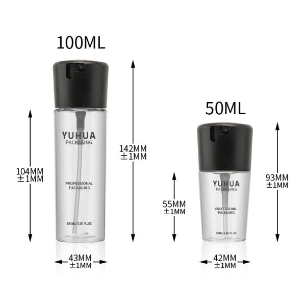 PET 50ml 100ml Empty Foundation Plastic Pump Bottle Hot Stamping