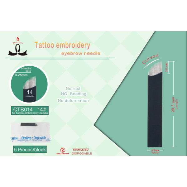 China Permanent Cosmetic Eyebrow Microblading Needles , Curved Mag Tattoo Needles wholesale
