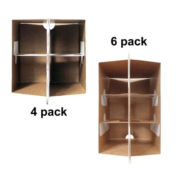 Reusable 6 Pack Spot UV Wine Bottle Gift Box With Handle