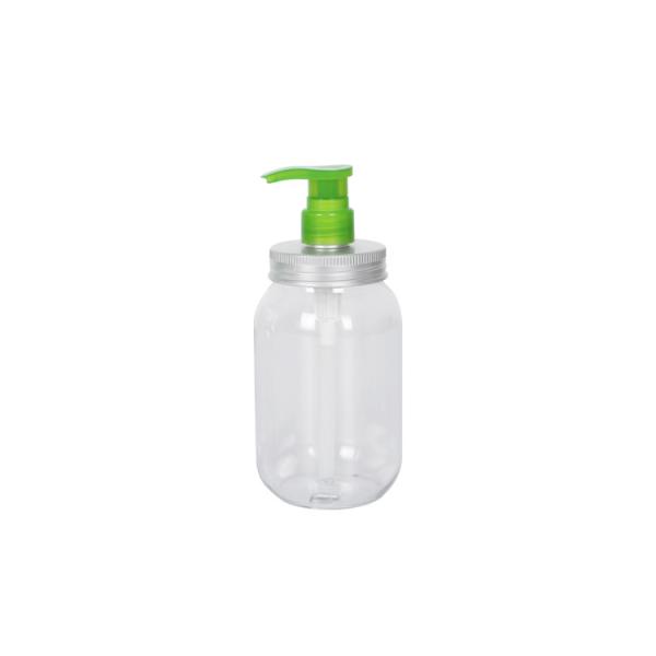 350ml 450ml 650ml Pump Sanitizer Bottle Transparent PET 2.0cc Foam Soap Aluminum Lid