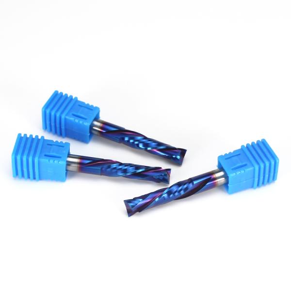 Cnc 4mm 6mm Two Flute Spiral up and Down Compression End Mill for Wood 1/4 Carbide Cutter Endmill 2f 3/8 Compression Router Bit