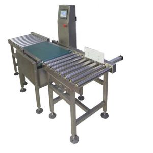 China IP30 Checkweigher Machine LCD Touch Screen Roller 50kg Food Metal Detector on sale