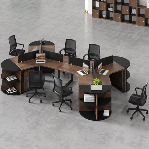 Office Furniture CBD Company Staff Desk with 2/3/6 Workstations and Partition Combination