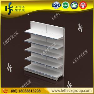 China Adjustable single side wall gondola shelving with price tag for supermarket on sale