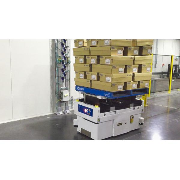 Flexibly Move Omni Directional Tunnel Lifting AGV Magnetic Tape Guiding For Food Industry