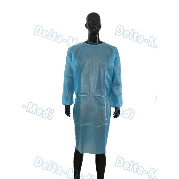 PP Material Yellow Disposable Laboratory Gowns Comfortable 2 Waist Belts Tie On