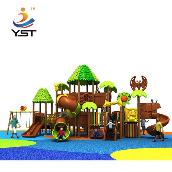 Preschool Equipment Children Plastic Slide Outdoor PVC Coated GS Certified