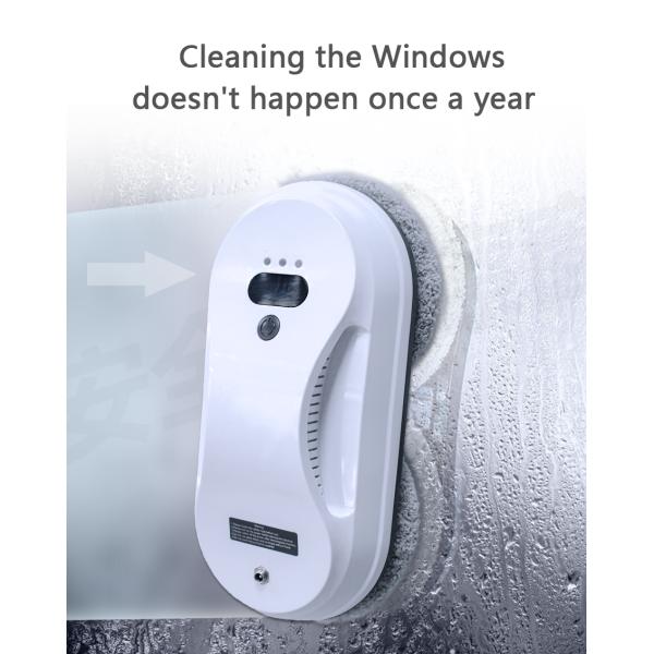 Smart Glass Window Robot Vacuum 500mAh 295mm Cleaner Round Cleaning Robot