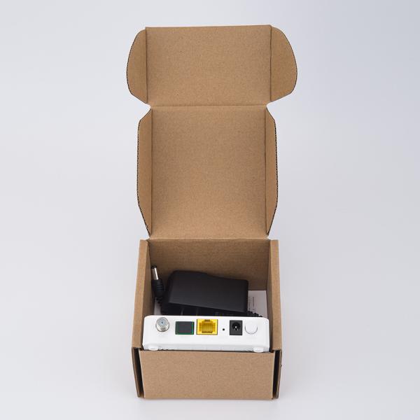 Mini Size Dual Mode 1GE XPON ONU DC 12V Power Supply FTTH ONU With RF Output Port