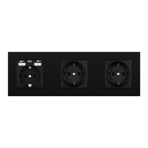 Buy cheap Wall 3 frame power socket eu grounded electrical plug,socket with usb PC panel from wholesalers