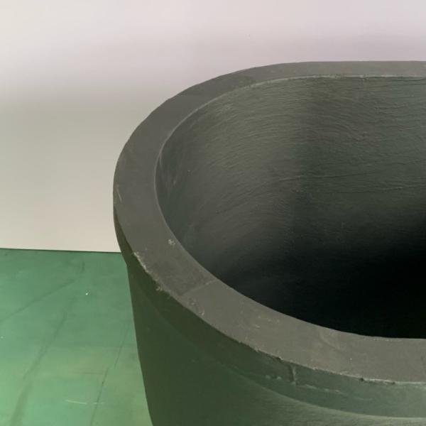 Metal Melting Oval Crucible Silicon Carbide Graphite High Thermal Conductivity