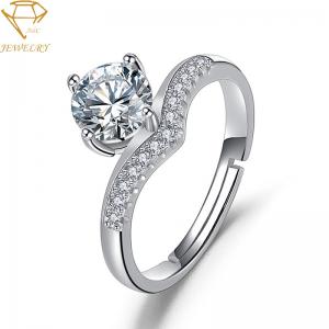 China Diamonds Personalized Silver Ring on sale
