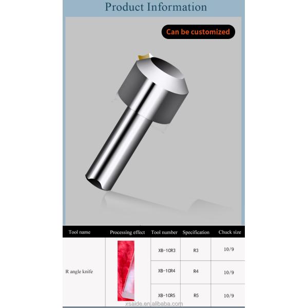 Factory Supply High Quality Acrylic Trimming Machine Special Cnc Single Crystal Diamond Chamfering Milling Tool For Acrylic/PS