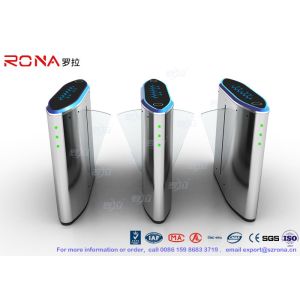 IP54 Anti - Breakthrough Flap Turnstile Speed Automatic Gates Barcode System