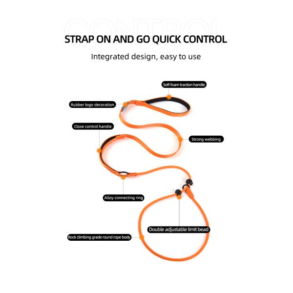 Pet Nylon P Chain Leash Dog Explosion-Proof Punch Handle Integrated Dog Walking Rope