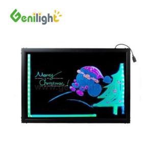 OEM Clear Tempered Glass Erasable LED Message Writing Board with RGB SMD5050 LED