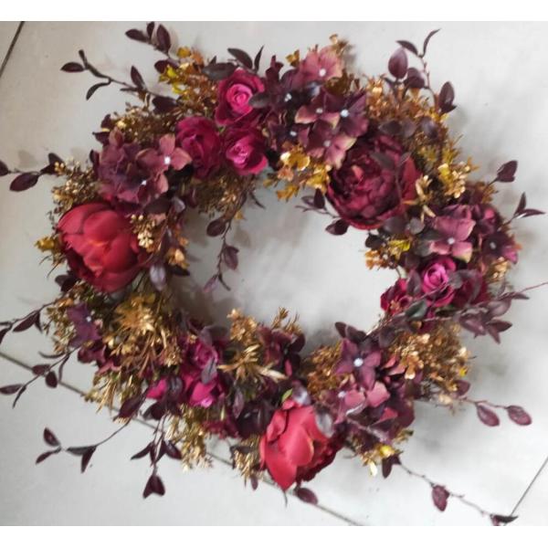 Realistic 55cm Autumn Style Artificial Flower Wreath
