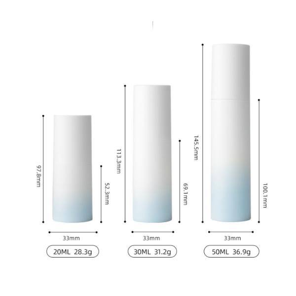 Frosted Airless Lotion Spray Plastic Cosmetic Containers Gradient 50g 3.3*14.5cm