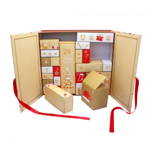 China Simple Cardboard Packaging Box Christmas Gift Advent Calendar Surprise Empty Box wholesale
