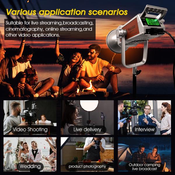 Brown 200w portable LED photography lighting 2700K-7500K suitable for studio shooting makeup fill light