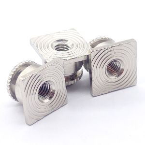 Stainless Steel Square Insert Nut / Custom Metal Threaded Fastener