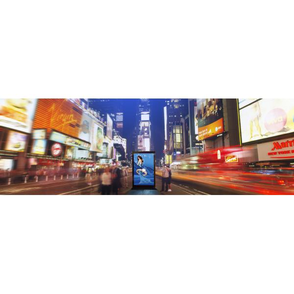 60inch 78inch 82 inch IP65 7000cd outdoor P3 P4 floor stand double-sided led advertising machine display