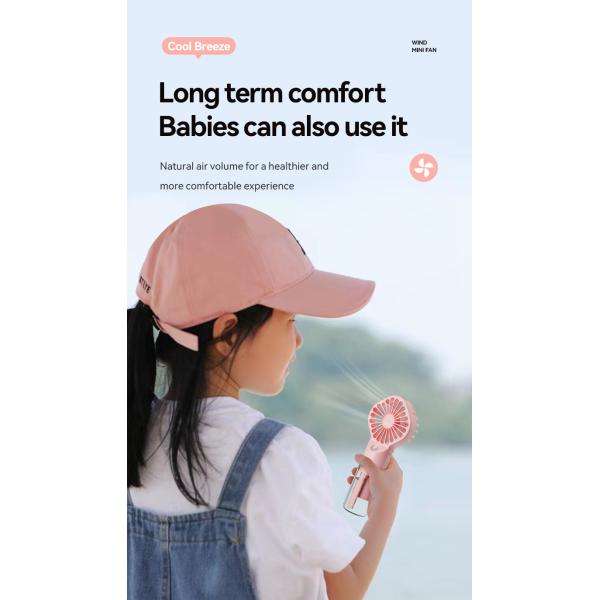 Household USB 18650 Lithium Battery Powered Water Mist Fan for Home Travel Office