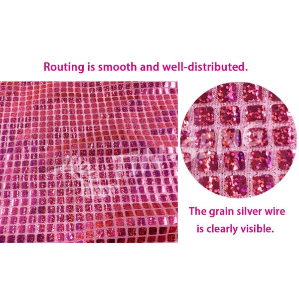 Iridescent Holographic Lurex Metallic Sequin Fabric 112cm Width Heavyweight