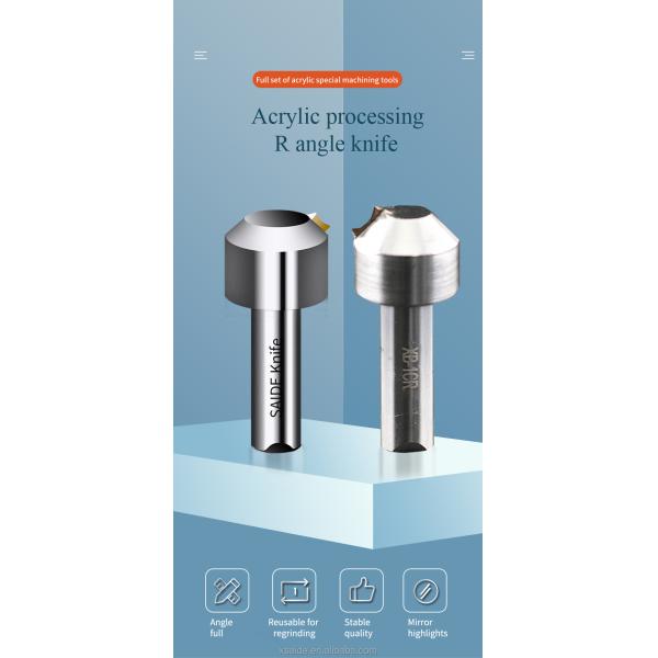 Factory Supply High Quality Acrylic Trimming Machine Special Cnc Single Crystal Diamond Chamfering Milling Tool For Acrylic/PS
