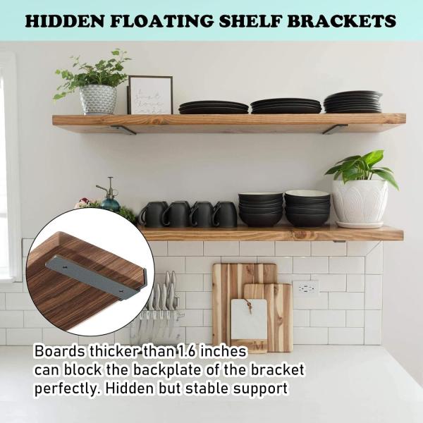 Thick Steel Wall Brackets for Shelves Black Rustic Shelf Supports Thickness 0.1-5mm