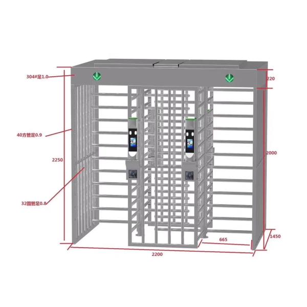 Quality Temperature Detection SUS 304 Face Recognition Turnstile for sale