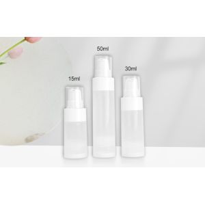 Buy cheap 15ml 30ml Airless Skincare Bottle Packaing Semi Transparent Empty Skincare from wholesalers