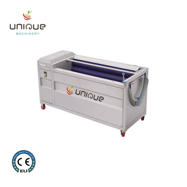 1.75 kw Easy Operation Ginger Carrot Potato Brush Roller Washer Root Vegetable Washing Machine