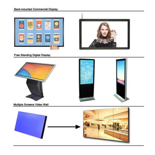 HDMI 27 Inch Clear Commercial TV LCD Digital Signage Solutions With WiFi 802.11 B/G/N