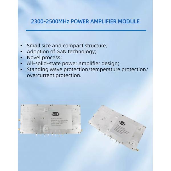 Customized S Band Solid State Amplifier 2300-2500MHz RF Power Amplifier for Military Communication