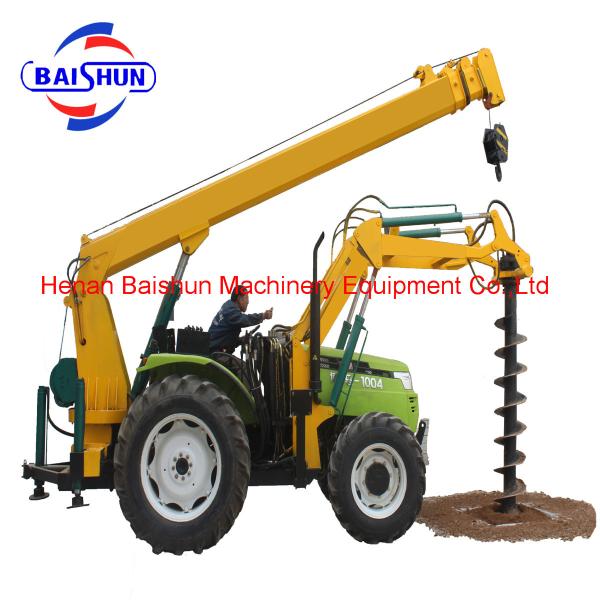 Quality Pole Erection Machine With Concrete Hole Digger Spiral Piling Machine for sale