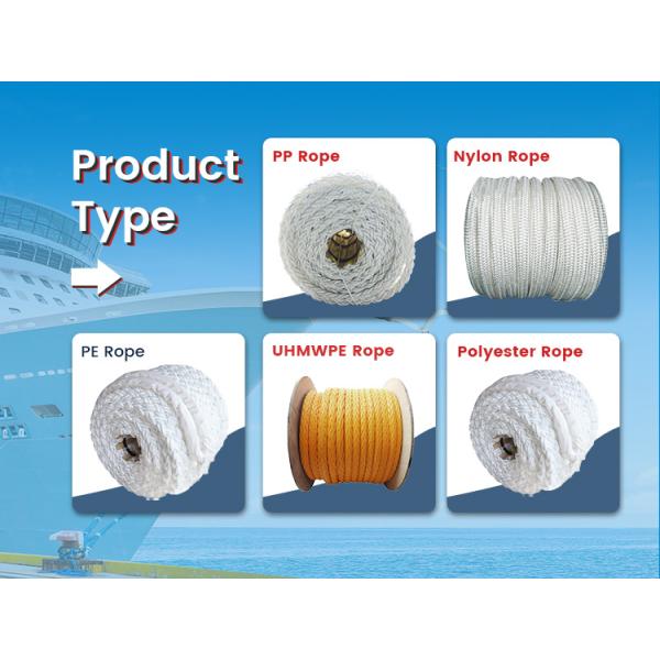 12 Strand UHMWPE Rope 220m Length 46mm Diameter Ultra Strong Abrasion-Resistant