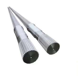 Customizable Length Involute Inner Spline Twin Screw Extruder Shaft for