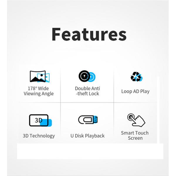 Interactive Transparent LCD Box 4G LTE Capacitive Touchscreen Clear LCD Display