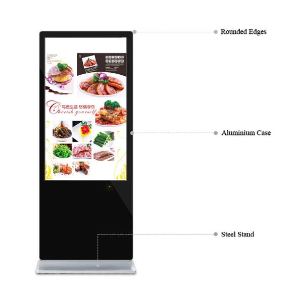 55 Inch Touch Screen Wifi Digital Signage IPhone Style Android 7.1 Advertising Kiosk