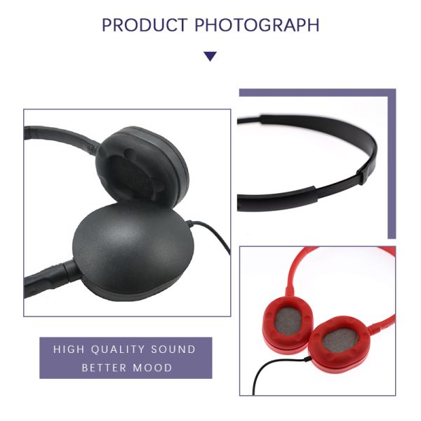 30mm Speaker Customize Logo Airline Headband Headphones Noise Cancelling Disposable Earbuds Over-head Wired Headphone
