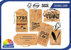 China Kraft Paper Board Packaging Accessories Printed Apparel Hang Tags Swing Tickets wholesale