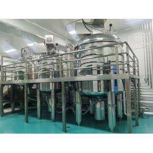 China Fixed Liquid Cosmetics Vacuum Emulsifying Mixer Machine 3000L wholesale