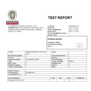 Beijing Bartool Tech Co., Ltd. Certifications