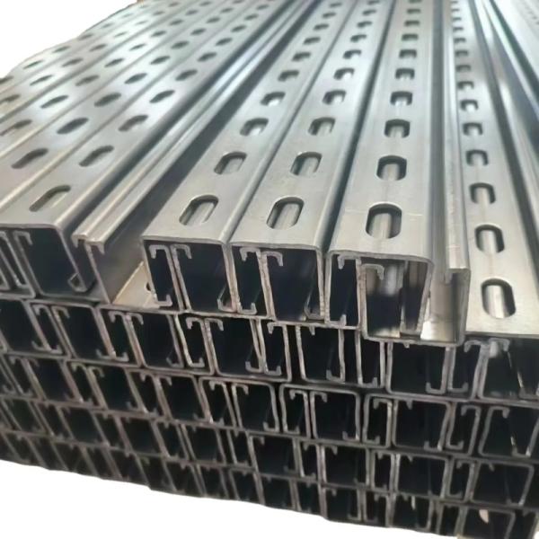 Punching C Channel Hot Dip Galvanized Steel Strut Channel For Solar Mounting System