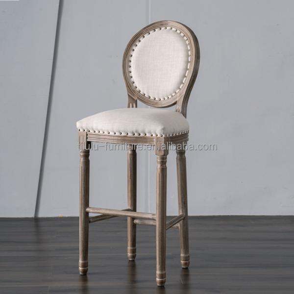 Customizable Seat Height Wood High Bar Chair for Bar Furniture W49.5*D49*H99.5CM