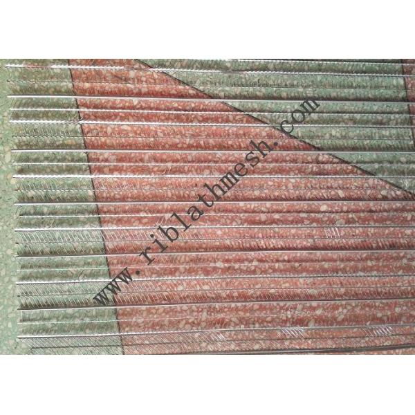 Jf0704 0.6m Width Galvanized Lath Mesh , High Rib Lath For Industrial Building