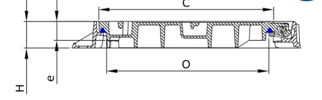 D400 Hinged Round Ductile Iron Manhole Cover with ISO9001:2015 Certification for Urban Roads