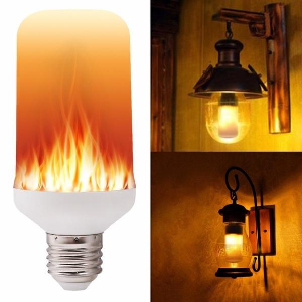 SMD 2835 LED Flame Light Bulbs E27 E26 7W Creative Lights Flickering Emulation Vintage Atmosphere